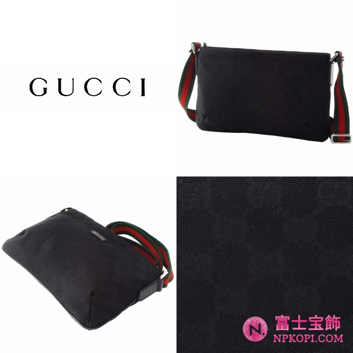 GUCCI/グッチ 2012年春夏GUCCI ORIGINAL定番キャンバスGG柄シグネチャーウェブスモールショルダーバッグ 189749 F4F5R 1060 